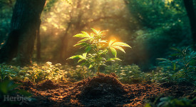 growing cannabis in the woods