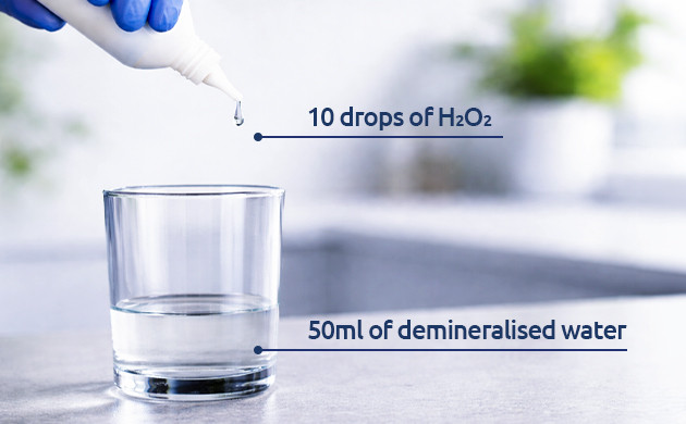 prepare solution of hydrogen peroxide germinating seeds