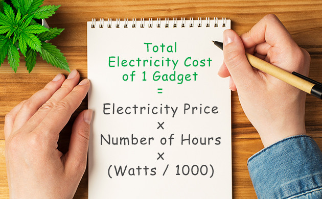 Total electricity cost of 1 gadget