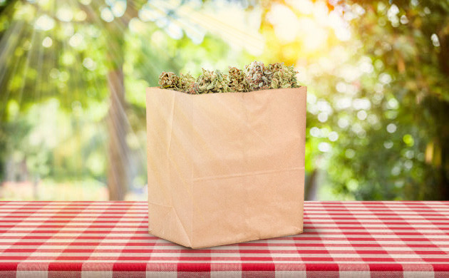 Sun drying cannabis buds