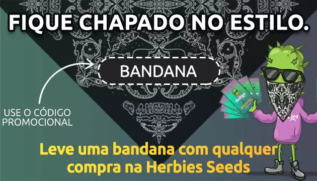 consiga sua bandana gratis em qualquer compra na herbies