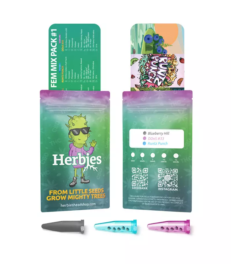 Buy Fem Mix Pack #1 feminized seeds by Herbies Seedbank Fem Mix Pack #1 (Herbies Seeds)