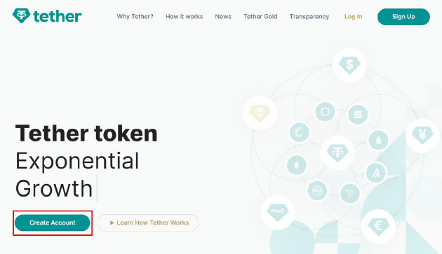 how to create tether account