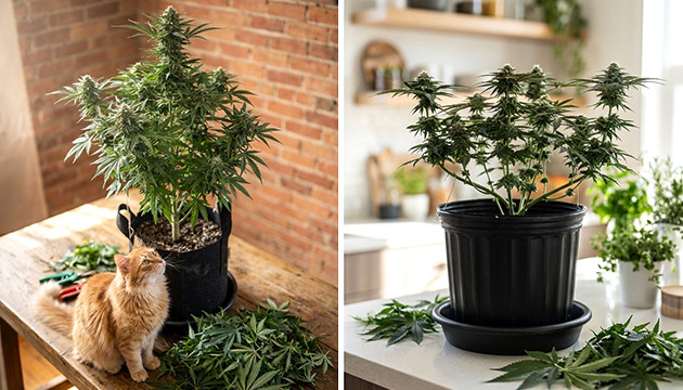 Défoliante aux stades végétatif et floraison défoliation de la marijuana