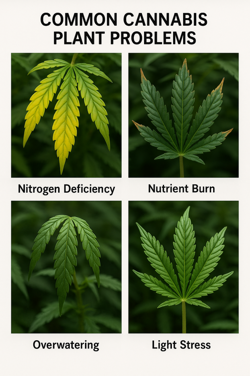 Diagnosing common autoflower problems like yellow leaves or brown spots