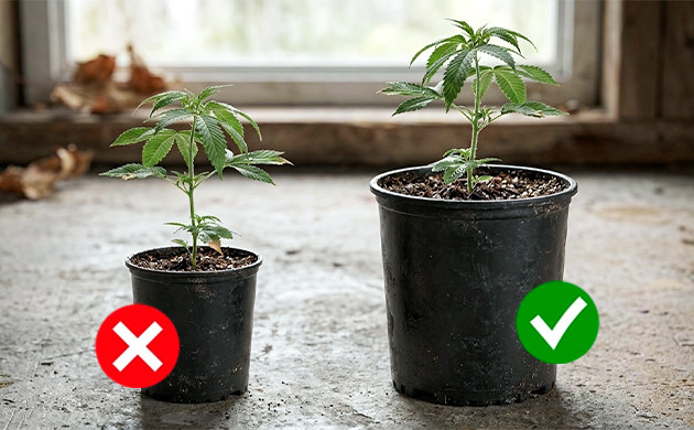 Commencez avec un gros pot pot autofloraison