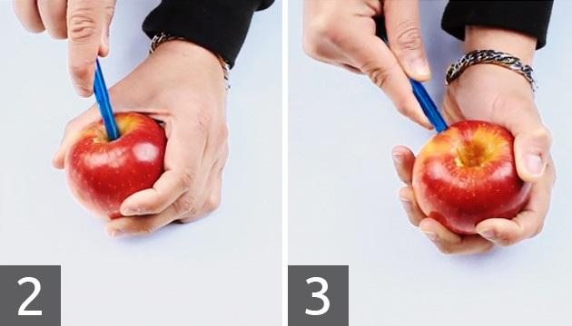 how to smoke out of an apple
