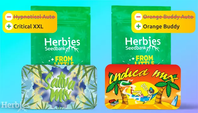 Experimente nossas mixagens atualizadas indica e sativa
