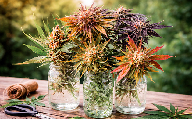 put a branch in flavored water