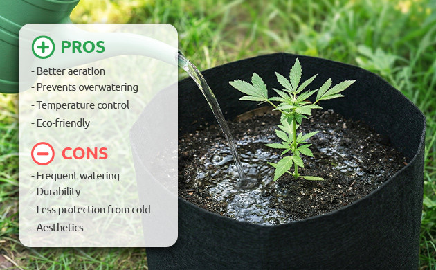 Advantages and Disadvantages of Growing in Special Bags growing cannabis in bags for and againsts