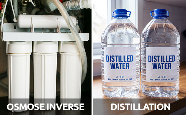 Osmose inverse ou distillation osmose inverse ou distillation