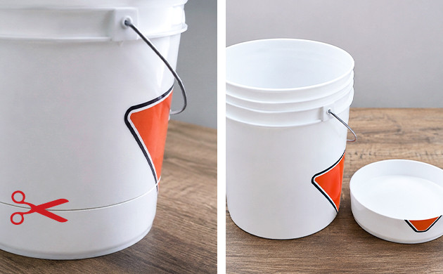Step one build drip tray growing weed in a bucket