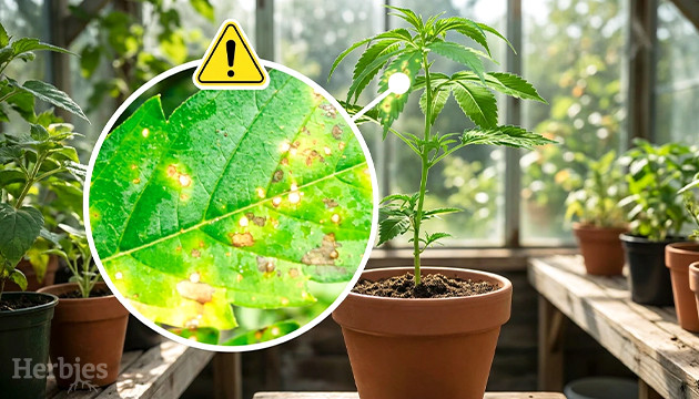 Leaf septoria cannabis yellow spots on leaves