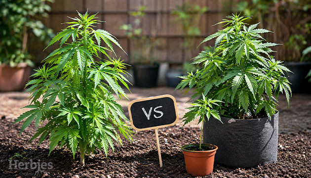Growing Cannabis in Pots, Soil, or Grow Bags: Pros and Cons for All Ways growing cannabis in pots soil or grow bags