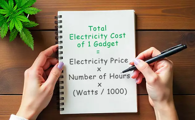 Total electricity cost of 1 gadget