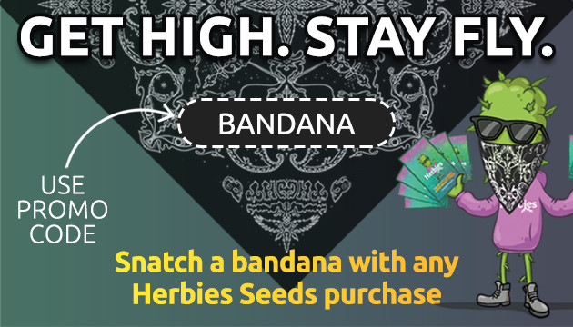 free bandana with any herbies order