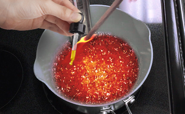 Step 2: Melt on medium-high heat with water